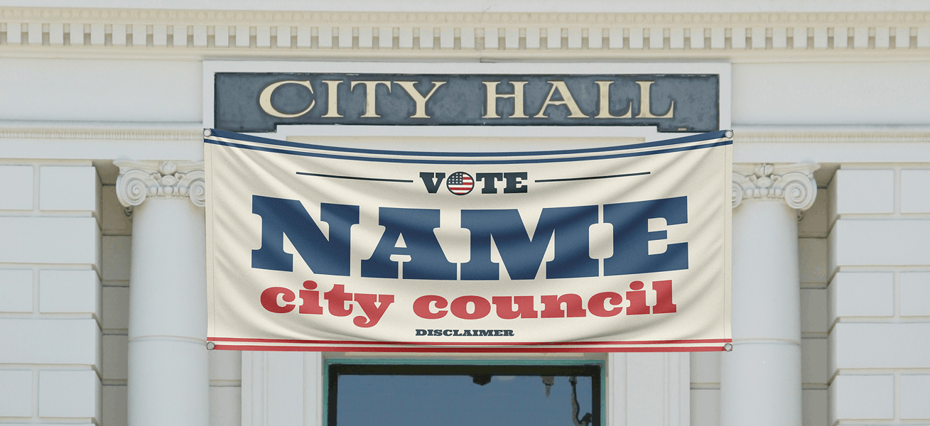 Custom political signage for campaigns in North Dakota.