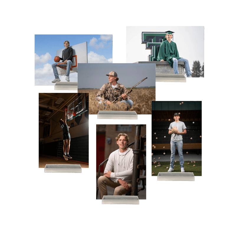 Custom 5"x7" Acrylic Table Toppers for Graduation party in Thompson, ND.