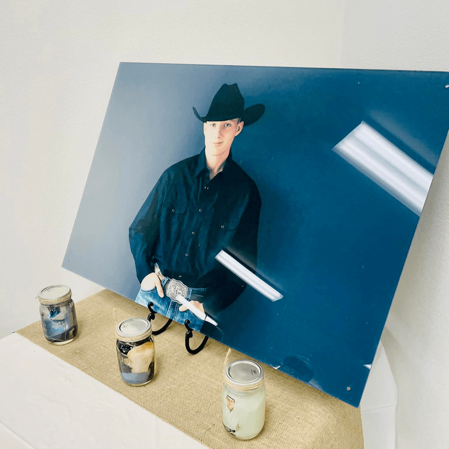 Acrylic print for graduation party in Carrington, ND.