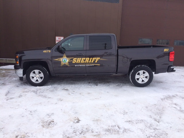 Custom vehicle decals for Stutsman County Sheriff Department in Jamestown, ND.