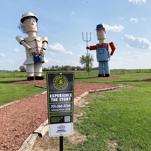Custom direct print poly metal sign for Enchanted Highway in Regent, ND.