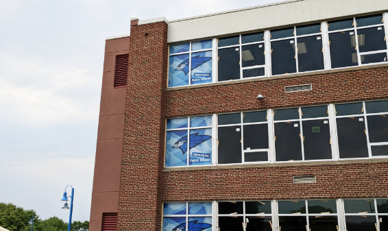 Custom safety window film for Jamestown Middle School in Jamestown, ND.