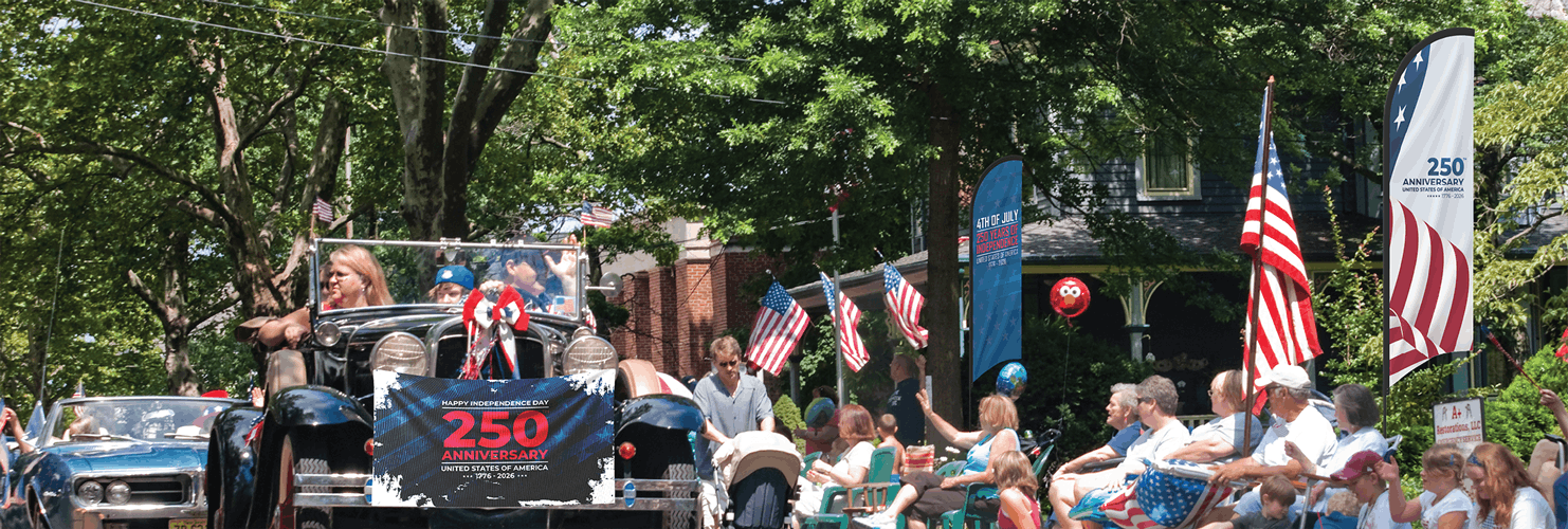 Custom parade and event signage for America's 250th Anniversary festival in Jamestown, ND.