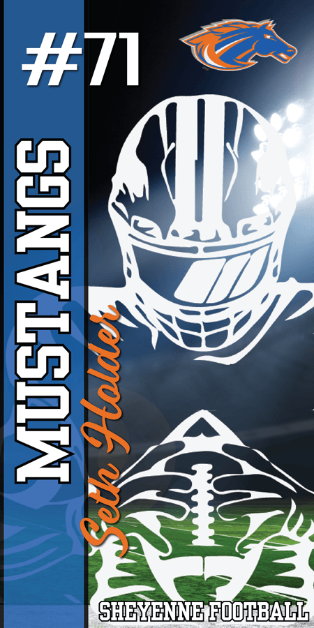 Custom paper door poster for Sheyenne football team in Fargo, ND.