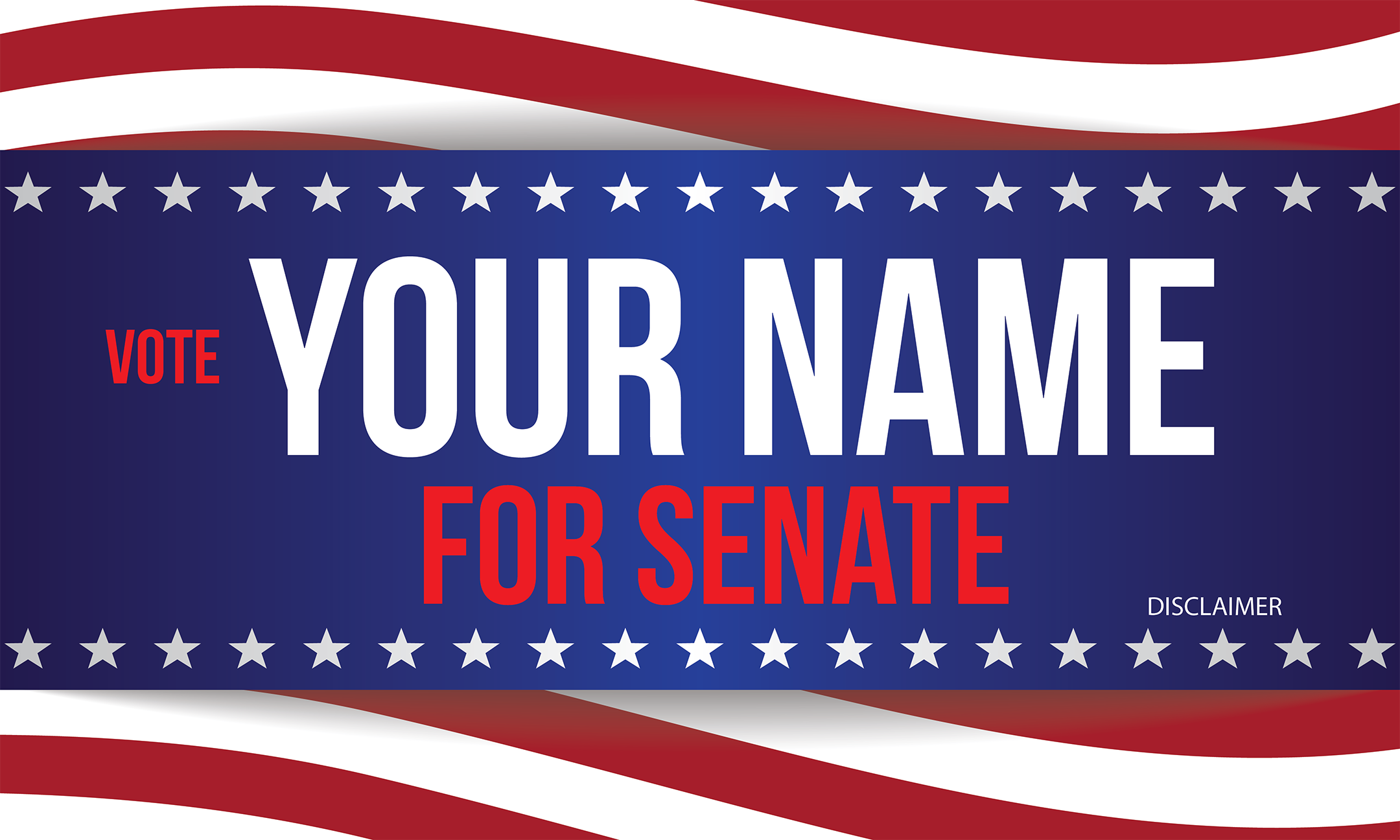 Senate banner for political campaign